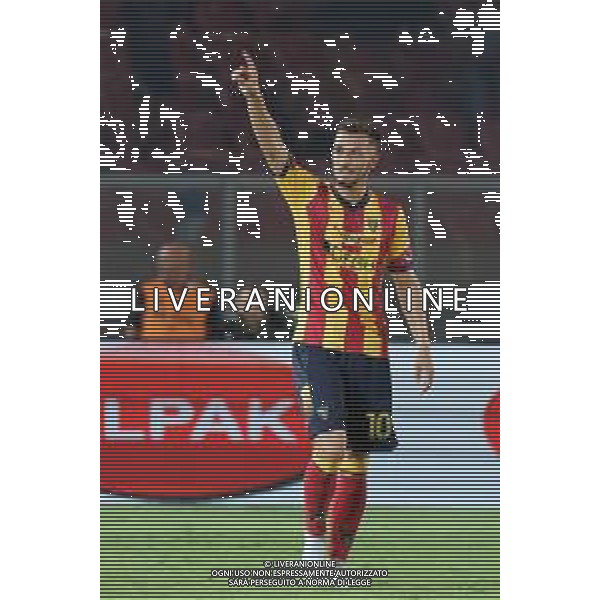Remi Oudin (US Lecce) celebrates after scoring a goal during the Italian soccer Serie A match US Lecce vs Genoa CFC on September 22, 2023 at Via del Mare Stadium in Lecce, Italy. Photo by Emmanuele Mastrodonato/ag. Aldo Liverani sas ©Emanuele Mastrodonato/AGENZIA ALDO LIVERANI SAS