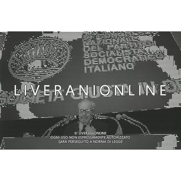 NEG-RETROSPETTIVA GIUSEPPE SARAGAT POLITICO NELLA FOTO GIUSEPPE SARAGAT A GENOVA NELL\'ANNO 1974 AG ALDO LIVERANI SAS  