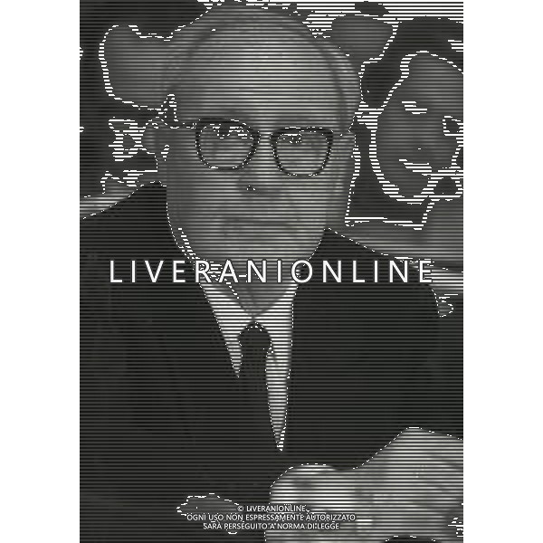 NEG-RETROSPETTIVA GIUSEPPE SARAGAT POLITICO NELLA FOTO GIUSEPPE SARAGAT A ROMA NELL\'ANNO 1976 AG ALDO LIVERANI SAS 