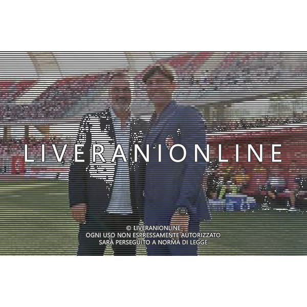 coach Vincenzo Vivarini (US Catanzaro 1929) and coach Michele Mignani (SSC Bari) during the Italian Serie B match SSC Bari vs US Catanzaro 1929 on September 24, 2023 at the San Nicola stadium in Bari, Italy. Photo by Emmanuele Mastrodonato/ag. Aldo Liverani sas ©Emanuele Mastrodonato / AGENZIA ALDO LIVERANI SAS