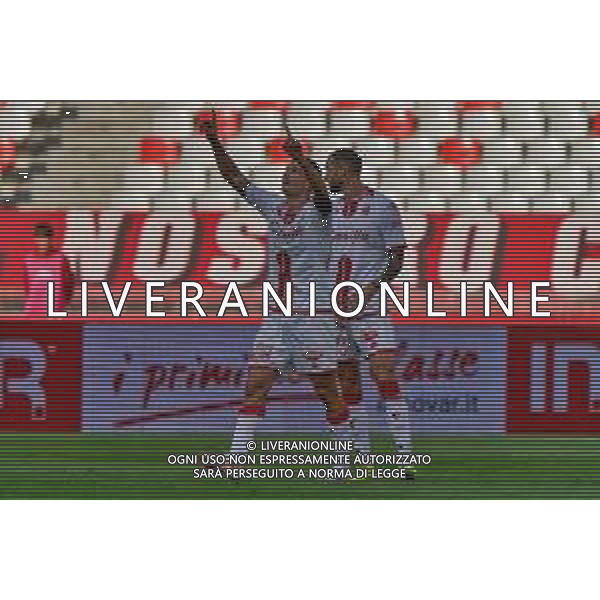 Ilias Koutsoupias (SSC Bari) celebrates after scoring a goal during the Italian Serie B match SSC Bari vs US Catanzaro 1929 on September 24, 2023 at the San Nicola stadium in Bari, Italy. Photo by Emmanuele Mastrodonato/ag. Aldo Liverani sas ©Emanuele Mastrodonato / AGENZIA ALDO LIVERANI SAS