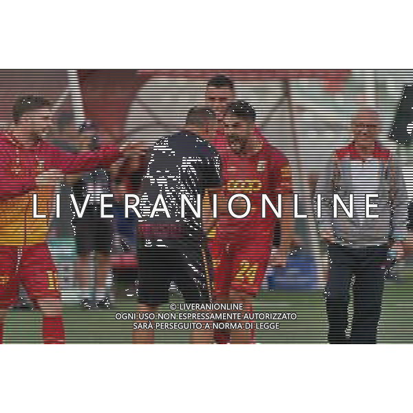 Dimitrios Sounas (US Catanzaro 1929) celebrates after scoring a goal during the Italian Serie B match SSC Bari vs US Catanzaro 1929 on September 24, 2023 at the San Nicola stadium in Bari, Italy. Photo by Emmanuele Mastrodonato/ag. Aldo Liverani sas ©Emanuele Mastrodonato / AGENZIA ALDO LIVERANI SAS