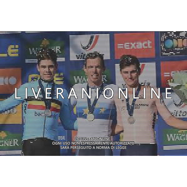 24-09-2023 European Championships Elite; 2023, Jumbo - Visma; Laporte, Christophe; Van Aert, Wout; Kooij, Olav; Col Du Vam;