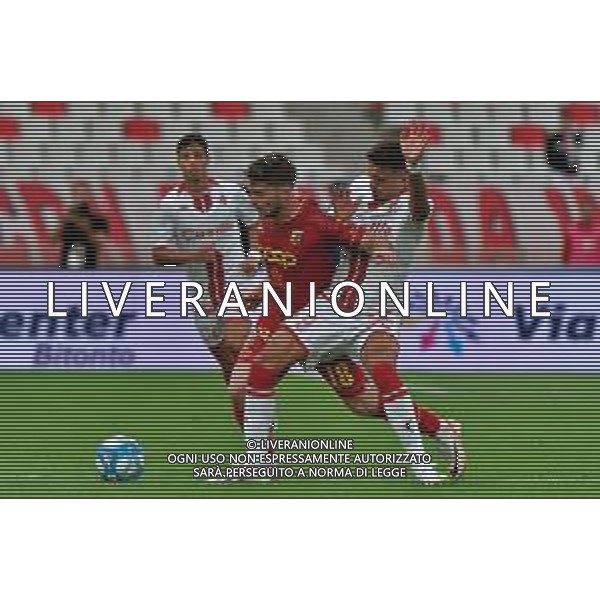 Andrea Ghion (US Catanzaro 1929) and Marco Nasti (SSC Bari) during the Italian Serie B match SSC Bari vs US Catanzaro 1929 on September 24, 2023 at the San Nicola stadium in Bari, Italy. Photo by Emmanuele Mastrodonato/ag. Aldo Liverani sas/ AGENZIA ALDO LIVERANI SAS