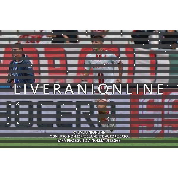 Ilias Koutsoupias (SSC Bari) celebrates after scoring a goal during the Italian Serie B match SSC Bari vs US Catanzaro 1929 on September 24, 2023 at the San Nicola stadium in Bari, Italy. Photo by Emmanuele Mastrodonato/ag. Aldo Liverani sas ©Emmanuele Mastrodonato / AGENZIA ALDO LIVERANI SAS