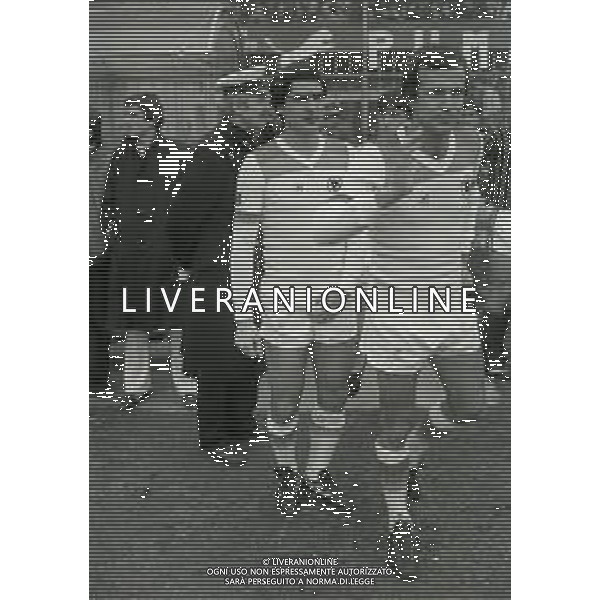 NEG-RETROSPETTIVA LUCIANO SPINOSI CALCIATORE NELLA FOTO LUCIANO SPINOSI CON LA MAGLIA DELLA ROMA NELL\'ANNO 1978-1979 E AGOSTINO DI BARTOLOMEI AG ALDO LIVERANI SAS 