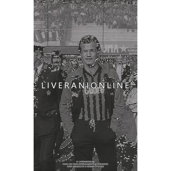 NEG-RETROSPETTIVA LUCIANO SPINOSI CALCIATORE NELLA FOTO LUCIANO SPINOSI CON LA MAGLIA DEL MILAN NELL\'ANNO 1983 AG ALDO LIVERANI SAS  