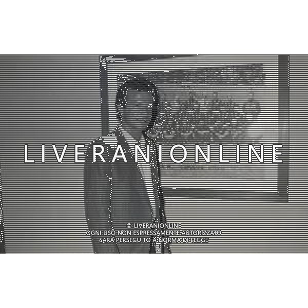 NEG-RETROSPETTIVA LUCIANO SPINOSI CALCIATORE NELLA FOTO LUCIANO SPINOSI NELLA SEDE DEL MILAN NELL\'ANNO 1983-1984 AG ALDO LIVERANI SAS  