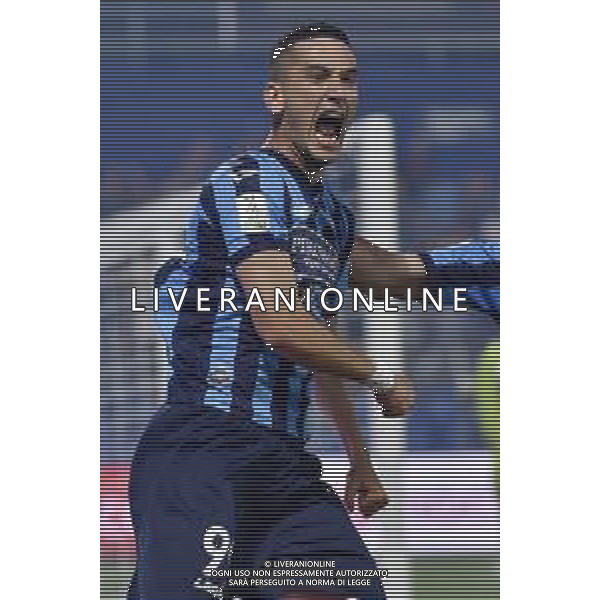 TVRG Lecco vs FeralpiSalo\' nella foto Nicolo\' Buso (Lecco) esulta dopo il gol dell\'1 a 1 Lecco 26-09-2023 Stadio Rigamonti Ceppi Campionato Serie BKT - 7a giornata foto Roberto Garavaglia/ag. Aldo Liverani sas