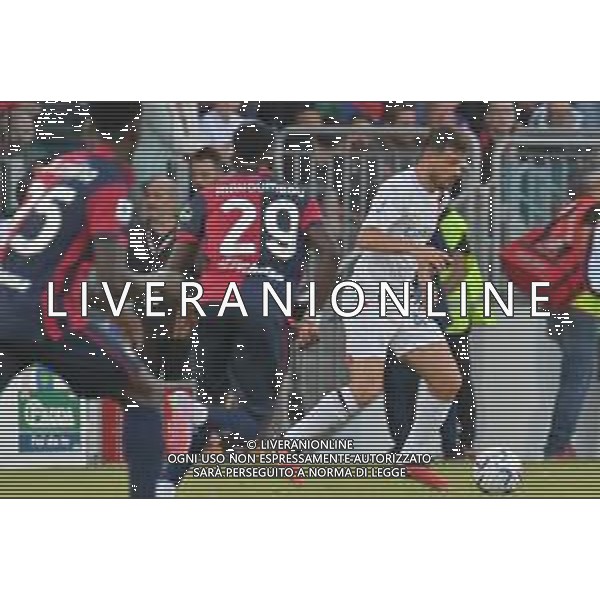 27-9-2023. Cagliari calcio-A.C. Milan. 6° giornata campionato calcio italiano Serie A 2023/2024, Stadio Unipol Domus Cagliari. Foto Salvatore Moi/Agenzia Aldo Liverani s.a.s. Nella foto:Antoine Makoumbou Cagliari, Alessandro Florenzi Milan ©MOI SALVATORE / AGENZIA ALDO LIVERANI SAS