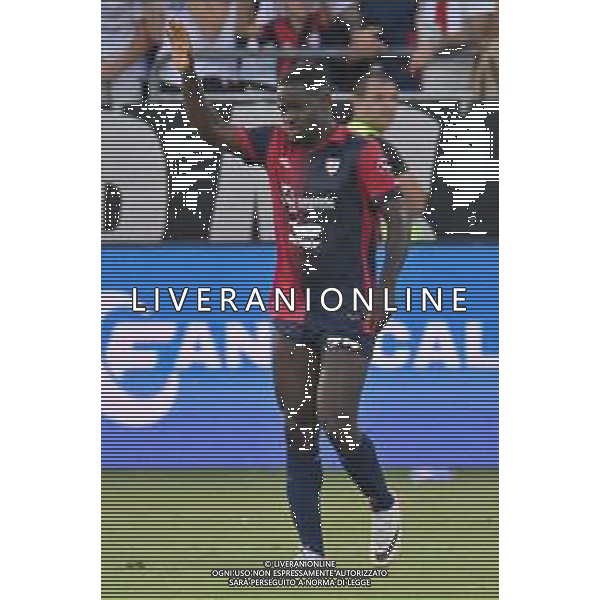 27-9-2023. Cagliari calcio-A.C. Milan. 6° giornata campionato calcio italiano Serie A 2023/2024, Stadio Unipol Domus Cagliari. Foto Salvatore Moi/Agenzia Aldo Liverani s.as. Nella foto: Gol ed esultanza del Cagliari in casa contro Milan,segna: Zito Luvumbo Cagliari ©MOI SALVATORE / AGENZIA ALDO LIVERANI SAS