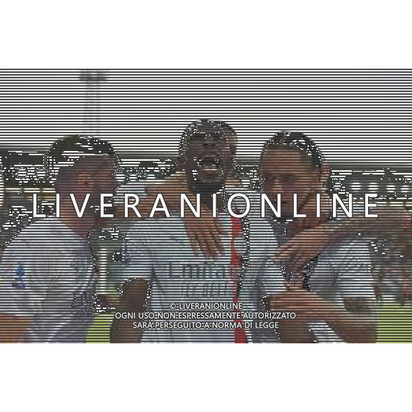 27-9-2023. Cagliari calcio-A.C. Milan. 6° giornata campionato calcio italiano Serie A 2023/2024, Stadio Unipol Domus Cagliari. Foto Salvatore Moi/Agenzia Aldo Liverani s.a.s. Nella foto: Gol ed esultanza Milan in trasferta contro il Cagliari, nello stadio Unipol Domus di Cagliari. Segna: Fikayo Tomori Milan ©MOI SALVATORE / AGENZIA ALDO LIVERANI SAS