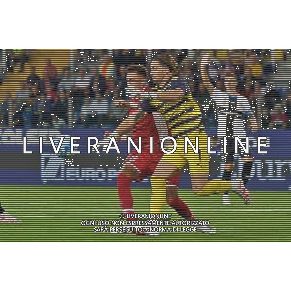 Leandro Chichizola (Parma Calcio) and Marco Nasti (SSC Bari) during the Italian Serie B match Parma Calcio vs SSC Bari on September 27, 2023 at the Ennio Tardini stadium in Parma, Italy. Photo by Emmanuele Mastrodonato/ag. Aldo Liverani sas