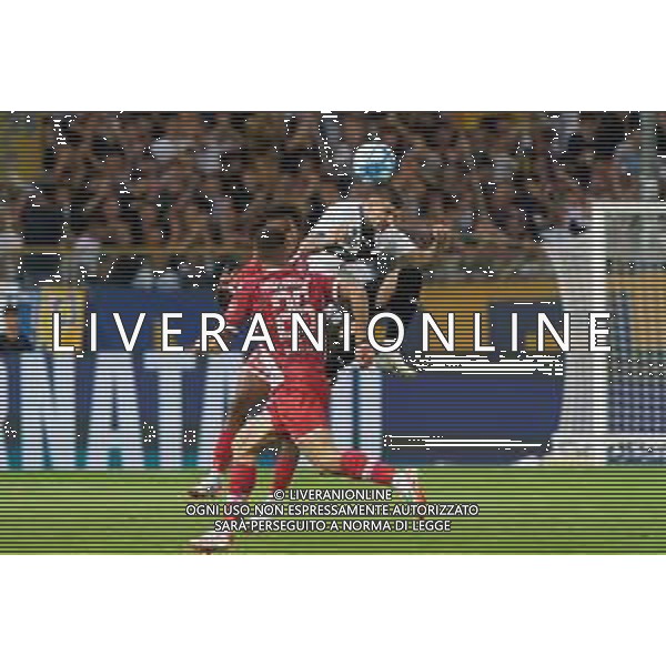 Valentin Mihaila (Parma Calcio) and Ilias Koutsoupias (SSC Bari) during the Italian Serie B match Parma Calcio vs SSC Bari on September 27, 2023 at the Ennio Tardini stadium in Parma, Italy. Photo by Emmanuele Mastrodonato/ag. Aldo Liverani sas