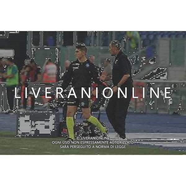Frosinone vs Sassuolo - Campionato Serie A - 4 giornata - Stadio B.Stirpe - Frosinone 17-09-2023 nella foto Sarri protesta con Prontera ©Federico Gaetano / AGENZIA ALDO LIVERANI SAS