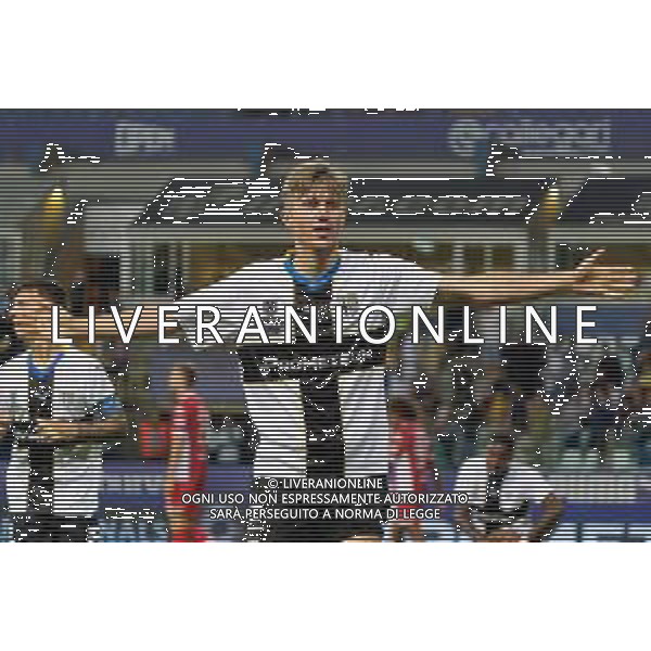 Adrian Benedyczak (Parma Calcio) celebrates after scoring a goal during the Italian Serie B match Parma Calcio vs SSC Bari on September 27, 2023 at the Ennio Tardini stadium in Parma, Italy. Photo by Emmanuele Mastrodonato/ag. Aldo Liverani sas