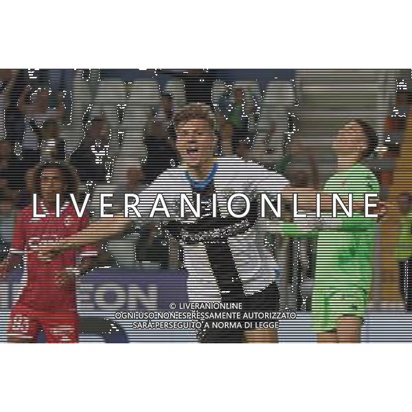 Adrian Benedyczak (Parma Calcio) celebrates after scoring a goal during the Italian Serie B match Parma Calcio vs SSC Bari on September 27, 2023 at the Ennio Tardini stadium in Parma, Italy. Photo by Emmanuele Mastrodonato/ag. Aldo Liverani sas