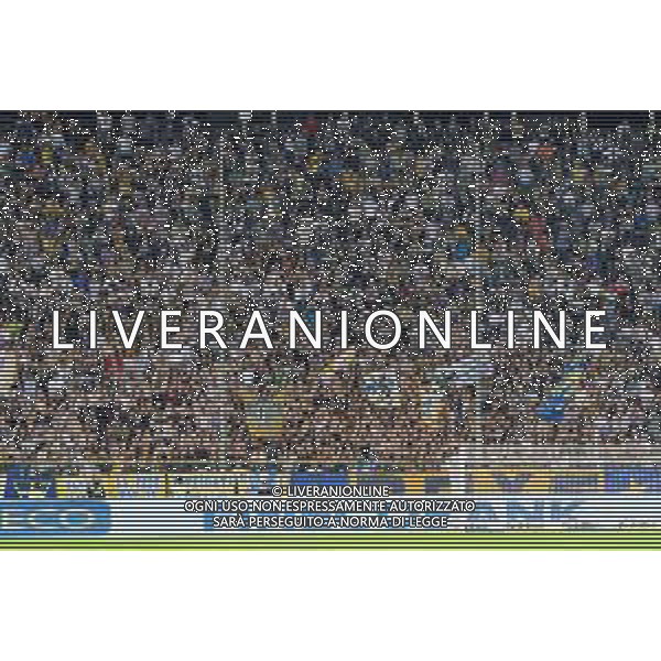 Supporters of Parma Calcio during the Italian Serie B match Parma Calcio vs SSC Bari on September 27, 2023 at the Ennio Tardini stadium in Parma, Italy. Photo by Emmanuele Mastrodonato/ag. Aldo Liverani sas