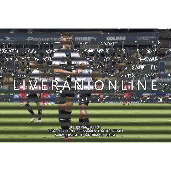 Adrian Benedyczak (Parma Calcio) celebrates after scoring a goal during the Italian Serie B match Parma Calcio vs SSC Bari on September 27, 2023 at the Ennio Tardini stadium in Parma, Italy. Photo by Emmanuele Mastrodonato/ag. Aldo Liverani sas