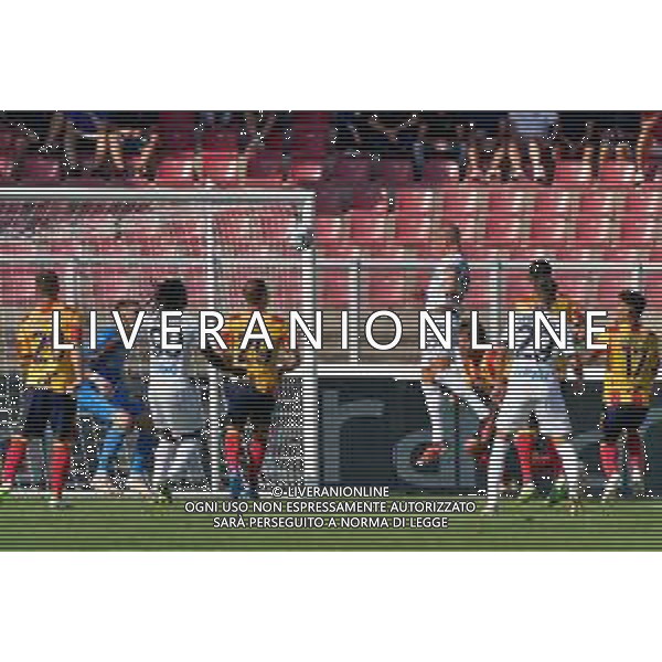 Leo Ostigard (SSC Napoli) scores a goal of 0-1 during the Italian soccer Serie A match US Lecce vs SSC Napoli on September 30, 2023 at Via del Mare Stadium in Lecce, Italy. Photo by Emmanuele Mastrodonato/ag. Aldo Liverani sas/AGENZIA ALDO LIVERANI SAS