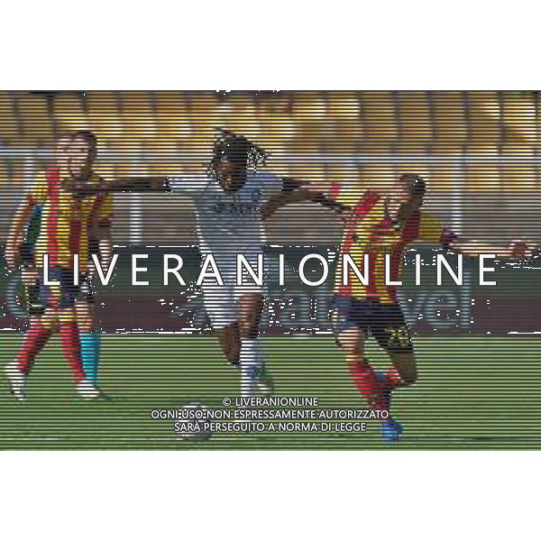 Frank Anguissa (SSC Napoli) and Alexis Blin (US Lecce) during the Italian soccer Serie A match US Lecce vs SSC Napoli on September 30, 2023 at Via del Mare Stadium in Lecce, Italy. Photo by Emmanuele Mastrodonato/ag. Aldo Liverani sas/AGENZIA ALDO LIVERANI SAS
