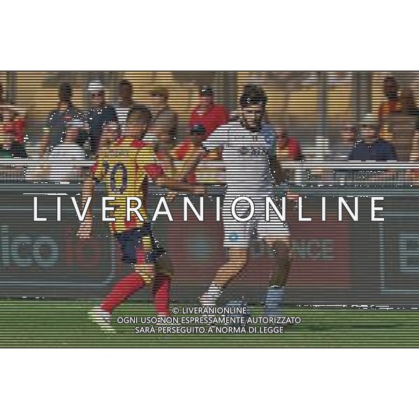 Khvicha Kvaratskhelia (SSC Napoli) and Ylber Ramadani (US Lecce) during the Italian soccer Serie A match US Lecce vs SSC Napoli on September 30, 2023 at Via del Mare Stadium in Lecce, Italy. Photo by Emmanuele Mastrodonato/ag. Aldo Liverani sas/AGENZIA ALDO LIVERANI SAS