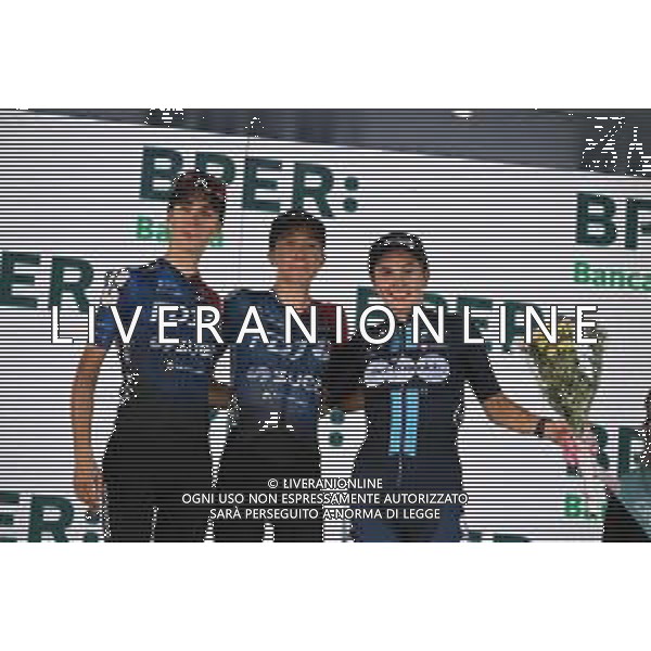 30-09-2023 Giro Dell\'emilia Donne; 2023, Fdj - Suez; 2023, Dsm - Firmenich Women; Ludwig, Cecilie Uttrup; Cavalli, Marta; Labous, Juliette; Bologna - San Luca; ©SIROTTI/AGENZIA ALDO LIVERANI SAS