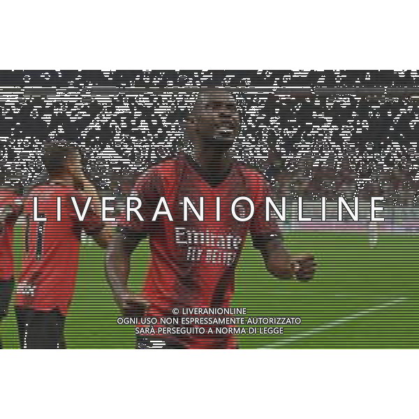 Milan vs Lazio nella foto Fikayo Tomori (Milan) esulta dopo il gol dell\'1 a 0 di Christian Mate Pulisic (Milan) Milano 30-09-2023 Stadio Giuseppe Meazza - San Siro Campionato Serie A TIM - 7a giornata foto Roberto Garavaglia/ag. Aldo Liverani sas