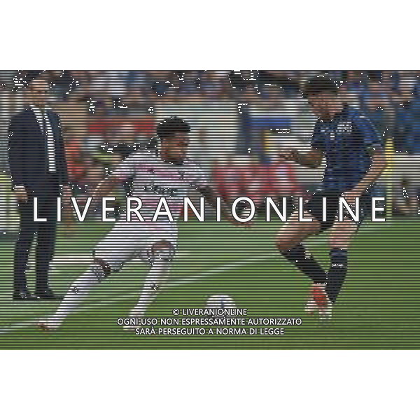 Atalanta vs Juventus nella foto Weston McKennie (Juventus) e Matteo Ruggeri (Atalanta) Bergamo 01-10-2023 Gewiss Stadium - Stadio Atleti Azzurri d\'Italia Campionato Serie A TIM - 7a giornata foto Roberto Garavaglia/ag. Aldo Liverani sas