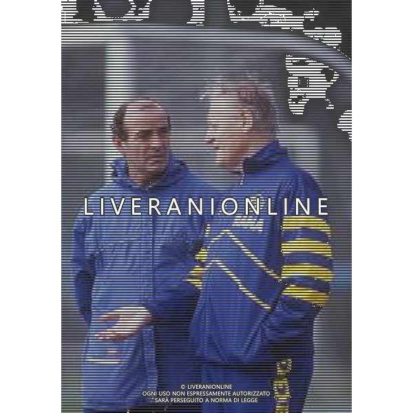 RETROSPETTIVA MARIO CORSO CALCIATORE NELLA FOTO MARIO CORSO ALLENATORE CON NILS LIEDHOLM AG ALDO LIVERANI SAS
