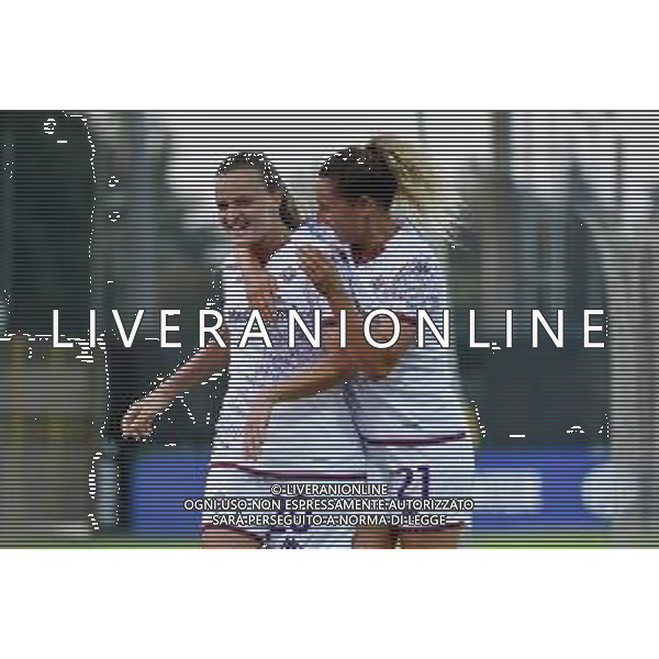 TVRG Inter vs Fiorentina nella foto Milica Mijatovic (Fiorentina) e Emma Severini (Fiorentina) esultano dopo il gol dell\'1 a 0 Sesto San Giovanni (MI) 02-10-2023 Stadio Ernesto Breda Serie A femminile eBay - 2a giornata foto Roberto Garavaglia/ag. Aldo Liverani sas