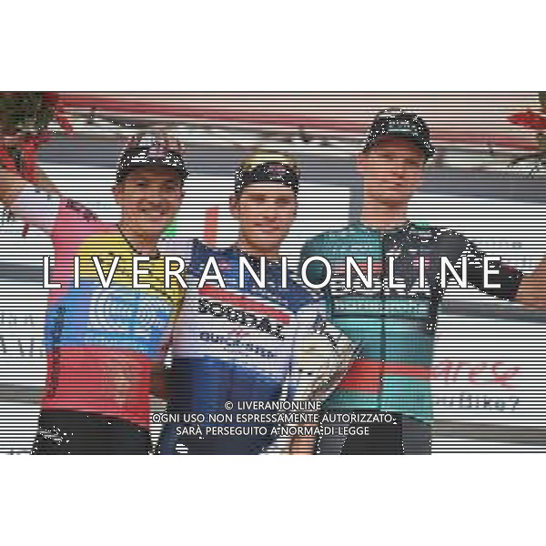 03-10-2023 Tre Valli Varesine; 2023, Soudal - Quickstep; 2023, Ef Education - Easypost; 2023, Bora - Hansgrohe; Van Wilder, Ilan; Carapaz Antonio, Richard Antonio; Vlasov, Aleksandr; Varese; ©SIROTTI/AGENZIA ALDO LIVERANI SAS