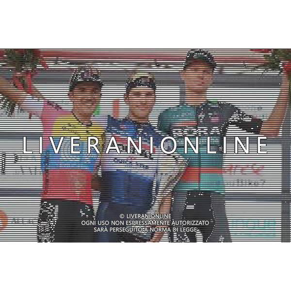 03-10-2023 Tre Valli Varesine; 2023, Soudal - Quickstep; 2023, Ef Education - Easypost; 2023, Bora - Hansgrohe; Van Wilder, Ilan; Carapaz Antonio, Richard Antonio; Vlasov, Aleksandr; Varese; ©SIROTTI/AGENZIA ALDO LIVERANI SAS