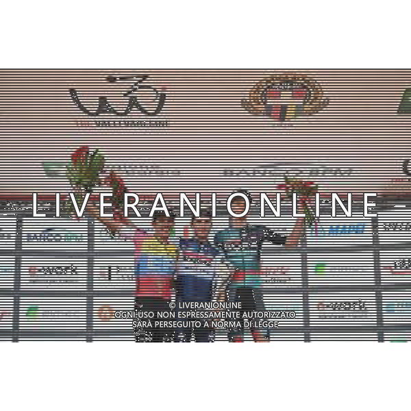 03-10-2023 Tre Valli Varesine; 2023, Soudal - Quickstep; 2023, Ef Education - Easypost; 2023, Bora - Hansgrohe; Van Wilder, Ilan; Carapaz Antonio, Richard Antonio; Vlasov, Aleksandr; Varese; ©SIROTTI/AGENZIA ALDO LIVERANI SAS