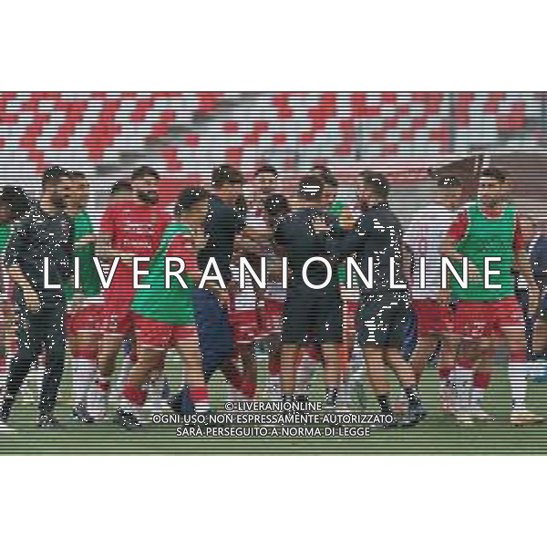 Davide Diaw (SSC Bari) celebrates after scoring a goal with teammates during the Italian Serie B match SSC Bari vs Como 1907 on October 01,, 2023 at the San Nicola stadium in Bari, Italy. Photo by Emmanuele Mastrodonato/ag. Aldo Liverani sas