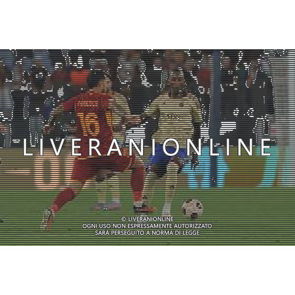 Roma vs Servette - Europa League - 2 giornata - Stadio Olimpico - Roma 05-10-2023 nella foto Paredes e Ondoua ©Federico Gaetano / AGENZIA ALDO LIVERANI SAS