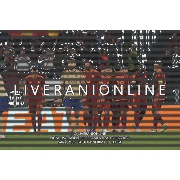Roma vs Servette - Europa League - 2 giornata - Stadio Olimpico - Roma 05-10-2023 nella foto Esultanza Roma dopo il gol di Romelu Lukaku ©Federico Gaetano / AGENZIA ALDO LIVERANI SAS