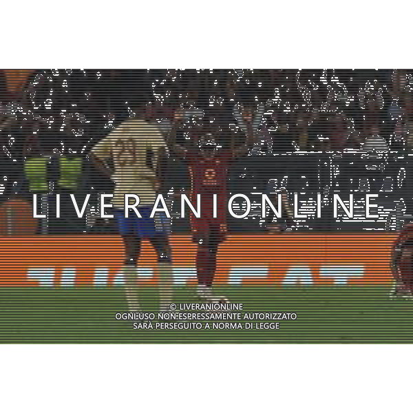 Roma vs Servette - Europa League - 2 giornata - Stadio Olimpico - Roma 05-10-2023 nella foto Esultanza Roma dopo il gol di Romelu Lukaku ©Federico Gaetano / AGENZIA ALDO LIVERANI SAS
