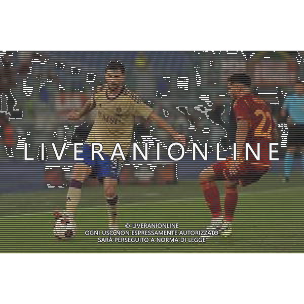 Roma vs Servette - Europa League - 2 giornata - Stadio Olimpico - Roma 05-10-2023 nella foto Stevanovic e Aouar ©Federico Gaetano / AGENZIA ALDO LIVERANI SAS