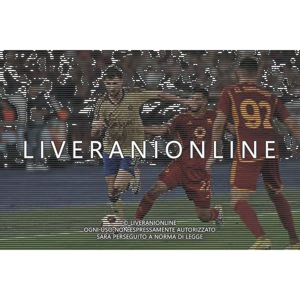 Roma vs Servette - Europa League - 2 giornata - Stadio Olimpico - Roma 05-10-2023 nella foto Stevanovic e Aouar ©Federico Gaetano / AGENZIA ALDO LIVERANI SAS