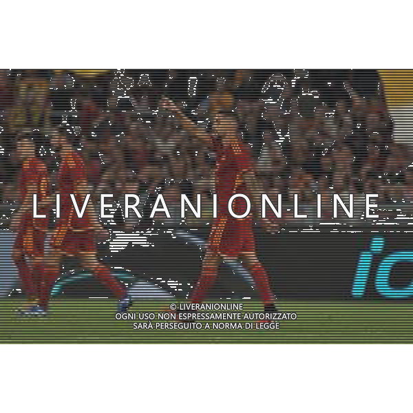 Roma vs Servette - Europa League - 2 giornata - Stadio Olimpico - Roma 05-10-2023 nella foto Esultanza Lorenzo Pellegrini ©Federico Gaetano / AGENZIA ALDO LIVERANI SAS