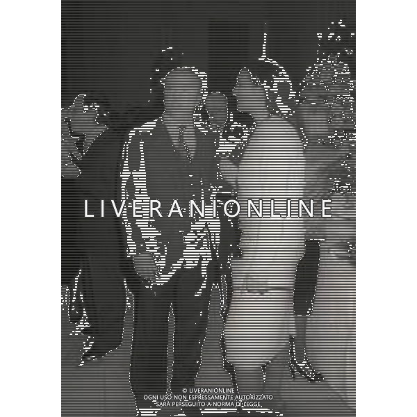 DIAP-RETROSPETTIVA ROSANNA SCHIAFFINO ATTRICE NELLA FOTO ROSANNA SCHIAFFINO CON ALBERTO RUSCONI NELL\'ANNO 1989 A MILANO AG ALDO LIVERANI SAS