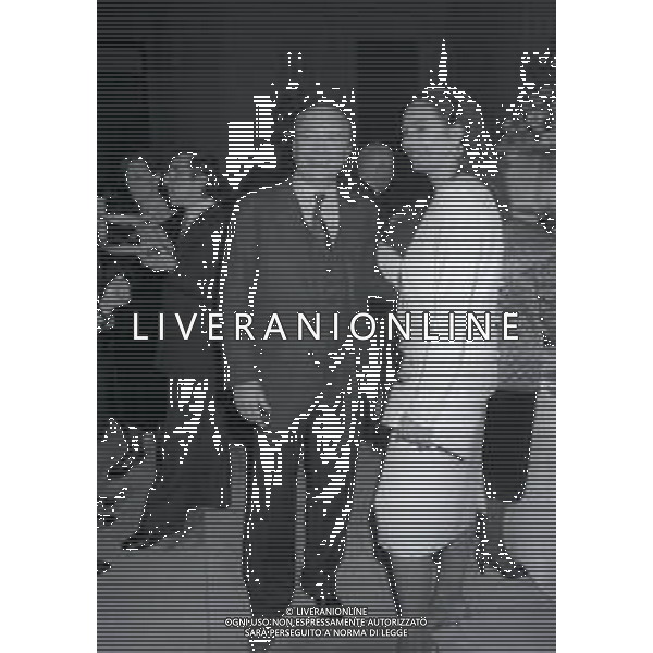 DIAP-RETROSPETTIVA ROSANNA SCHIAFFINO ATTRICE NELLA FOTO ROSANNA SCHIAFFINO CON ALBERTO RUSCONI NELL\'ANNO 1989 A MILANO AG ALDO LIVERANI SAS