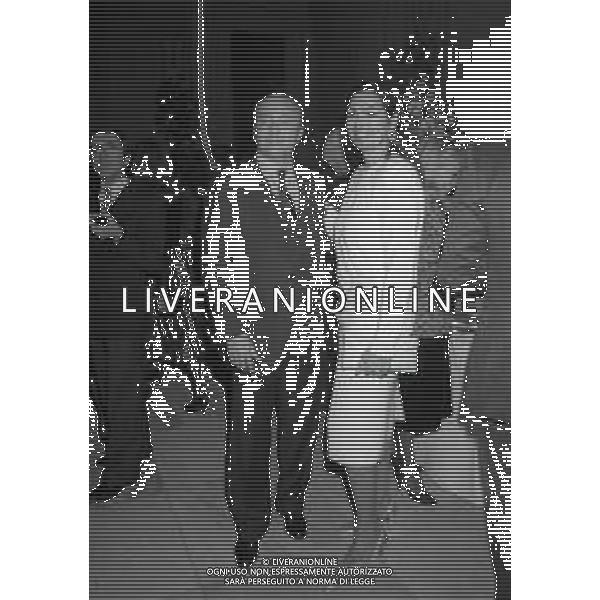 DIAP-RETROSPETTIVA ROSANNA SCHIAFFINO ATTRICE NELLA FOTO ROSANNA SCHIAFFINO CON ALBERTO RUSCONI NELL\'ANNO 1989 A MILANO AG ALDO LIVERANI SAS