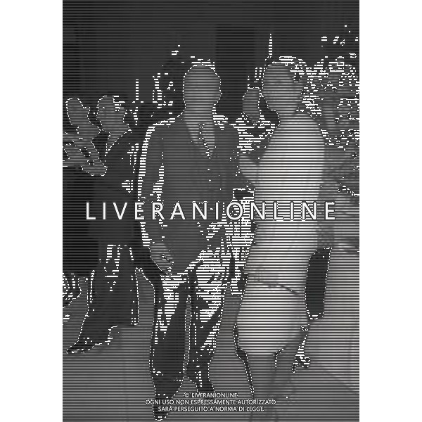DIAP-RETROSPETTIVA ROSANNA SCHIAFFINO ATTRICE NELLA FOTO ROSANNA SCHIAFFINO CON ALBERTO RUSCONI NELL\'ANNO 1989 A MILANO AG ALDO LIVERANI SAS