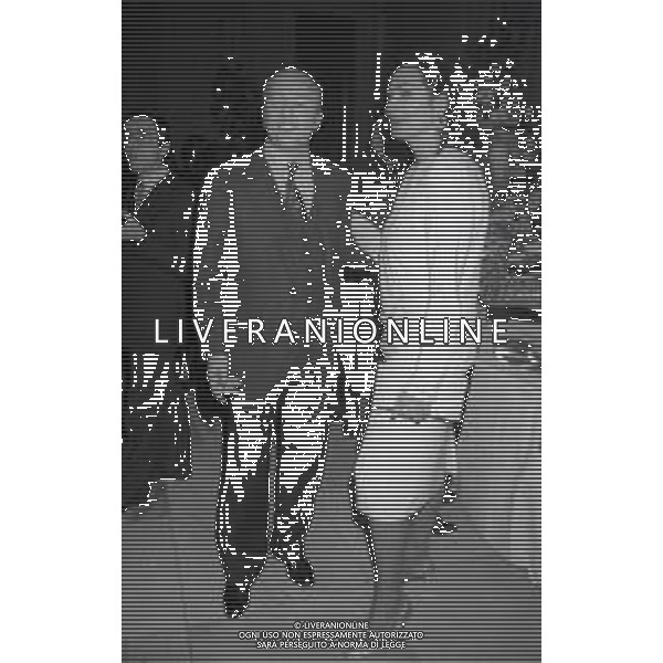 DIAP-RETROSPETTIVA ROSANNA SCHIAFFINO ATTRICE NELLA FOTO ROSANNA SCHIAFFINO CON ALBERTO RUSCONI NELL\'ANNO 1989 A MILANO AG ALDO LIVERANI SAS