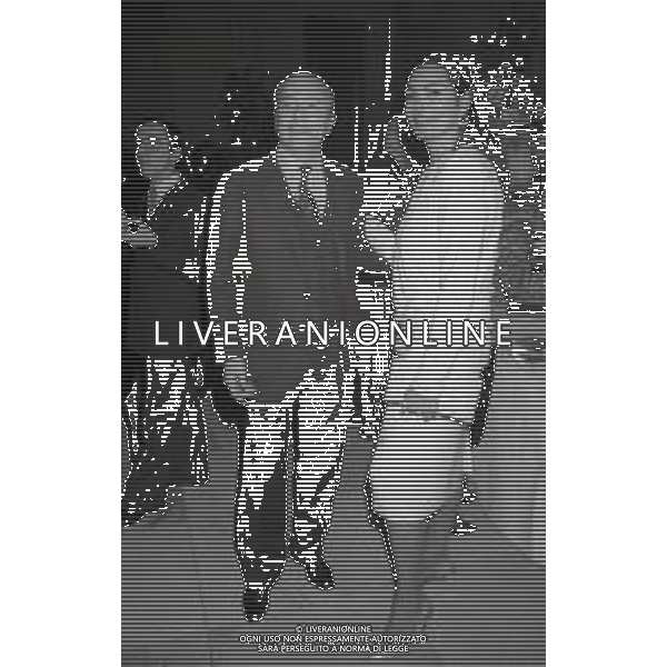 DIAP-RETROSPETTIVA ROSANNA SCHIAFFINO ATTRICE NELLA FOTO ROSANNA SCHIAFFINO CON ALBERTO RUSCONI NELL\'ANNO 1989 A MILANO AG ALDO LIVERANI SAS