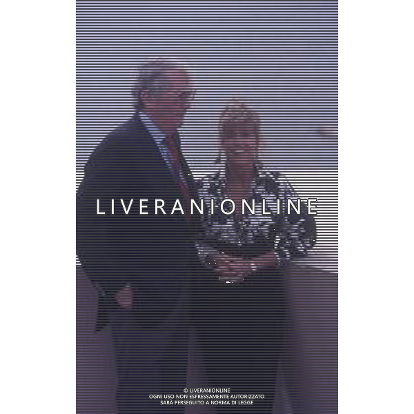 DIAP-RETROSPETTIVA GREGORY PECK ATTORE NELLA FOTO GREGORY PECK CON JANE FONDA A CANNES NELL\'ANNO 1989 AG ALDO LIVERANI SAS 
