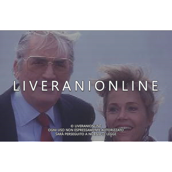 DIAP-RETROSPETTIVA GREGORY PECK ATTORE NELLA FOTO GREGORY PECK CON JANE FONDA A CANNES NELL\'ANNO 1989 AG ALDO LIVERANI SAS 