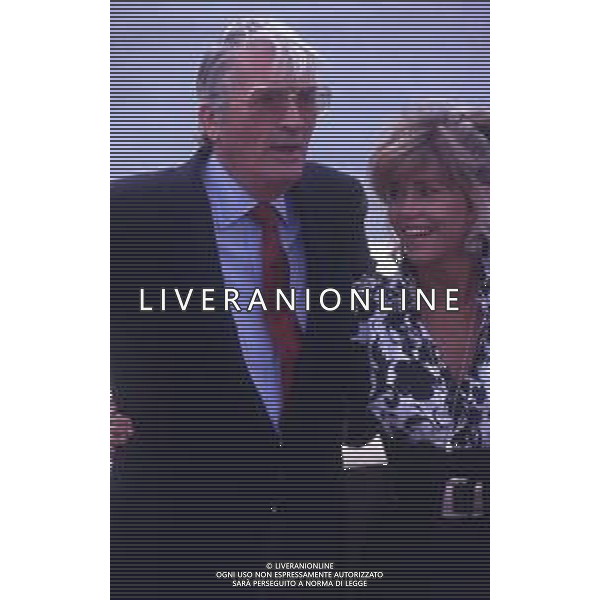DIAP-RETROSPETTIVA GREGORY PECK ATTORE NELLA FOTO GREGORY PECK CON JANE FONDA A CANNES NELL\'ANNO 1989 AG ALDO LIVERANI SAS 